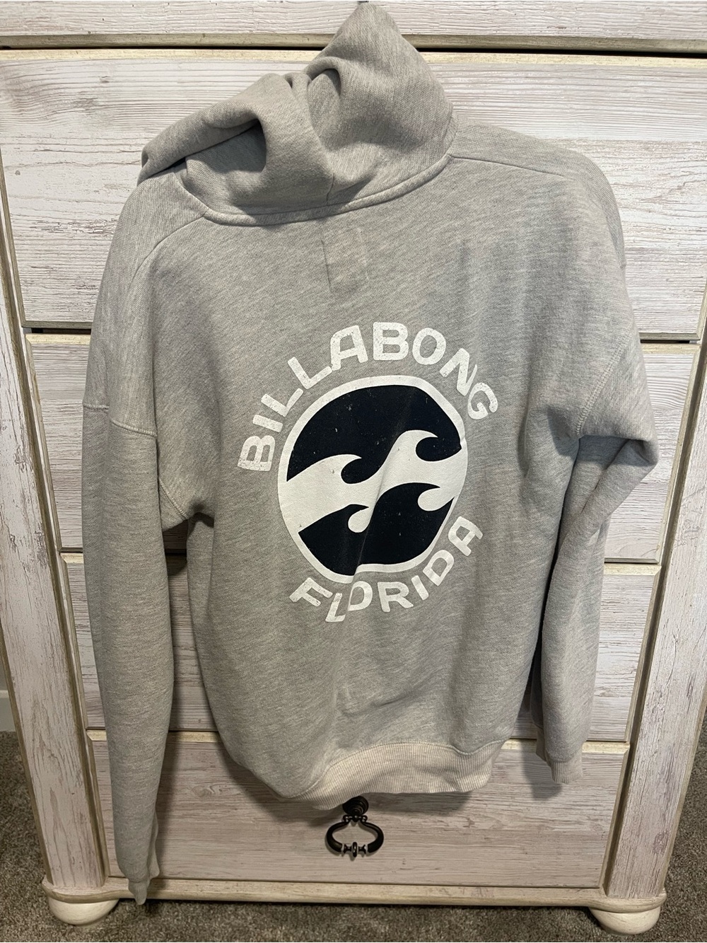Billabong Light Gray Hoodie with Black & White Florida Logo